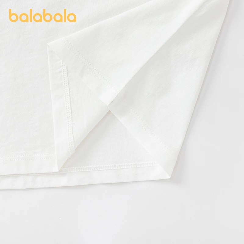 Balabala Baby T-shirt Baby Girls Undershirt Top 2024 Summer New Boys Short Sleeve All Cotton