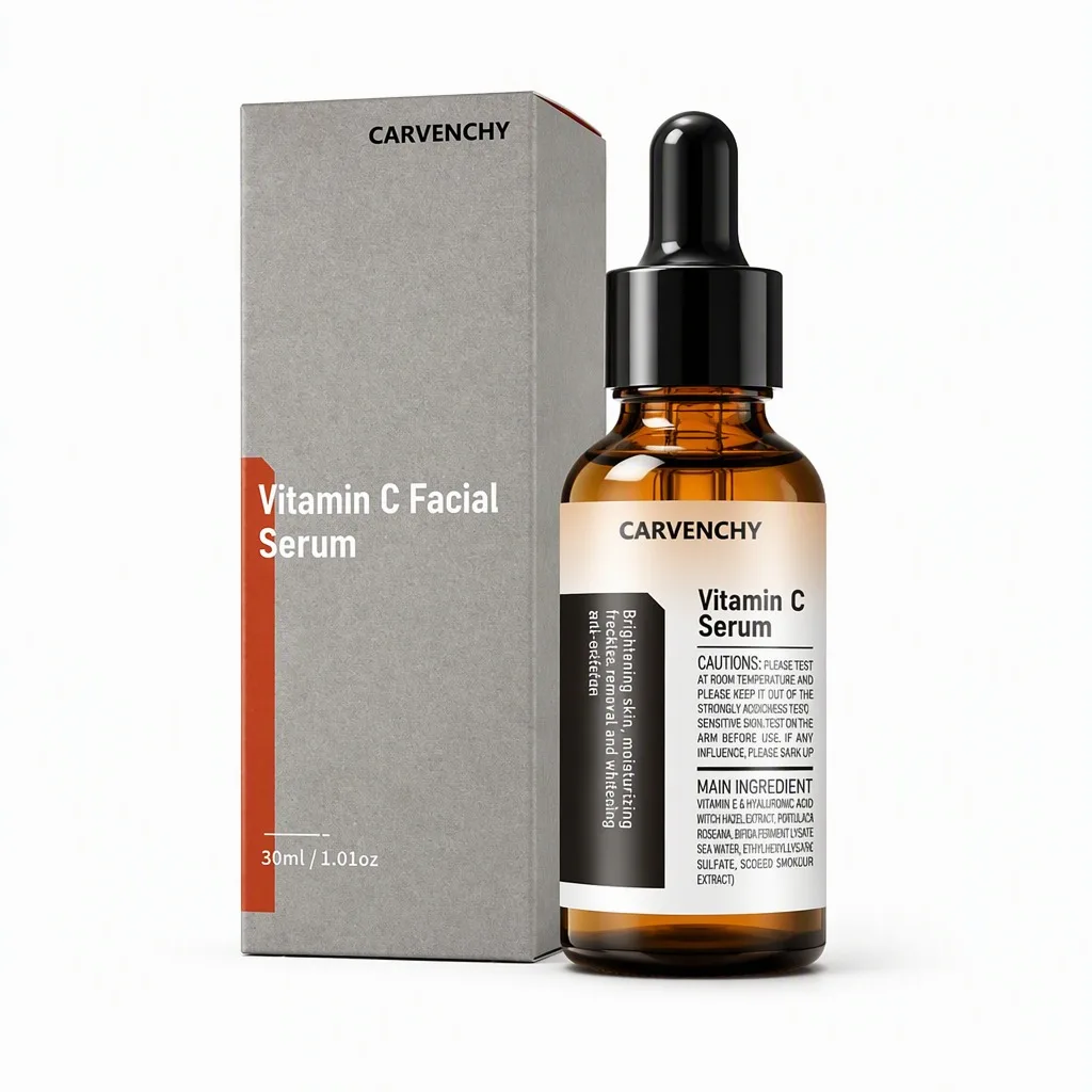 Carvenchy Vitamin C Serum Brightening Hydrating Fade Spots Niacinamide Hyaluronic Acid 30ml Visible Results