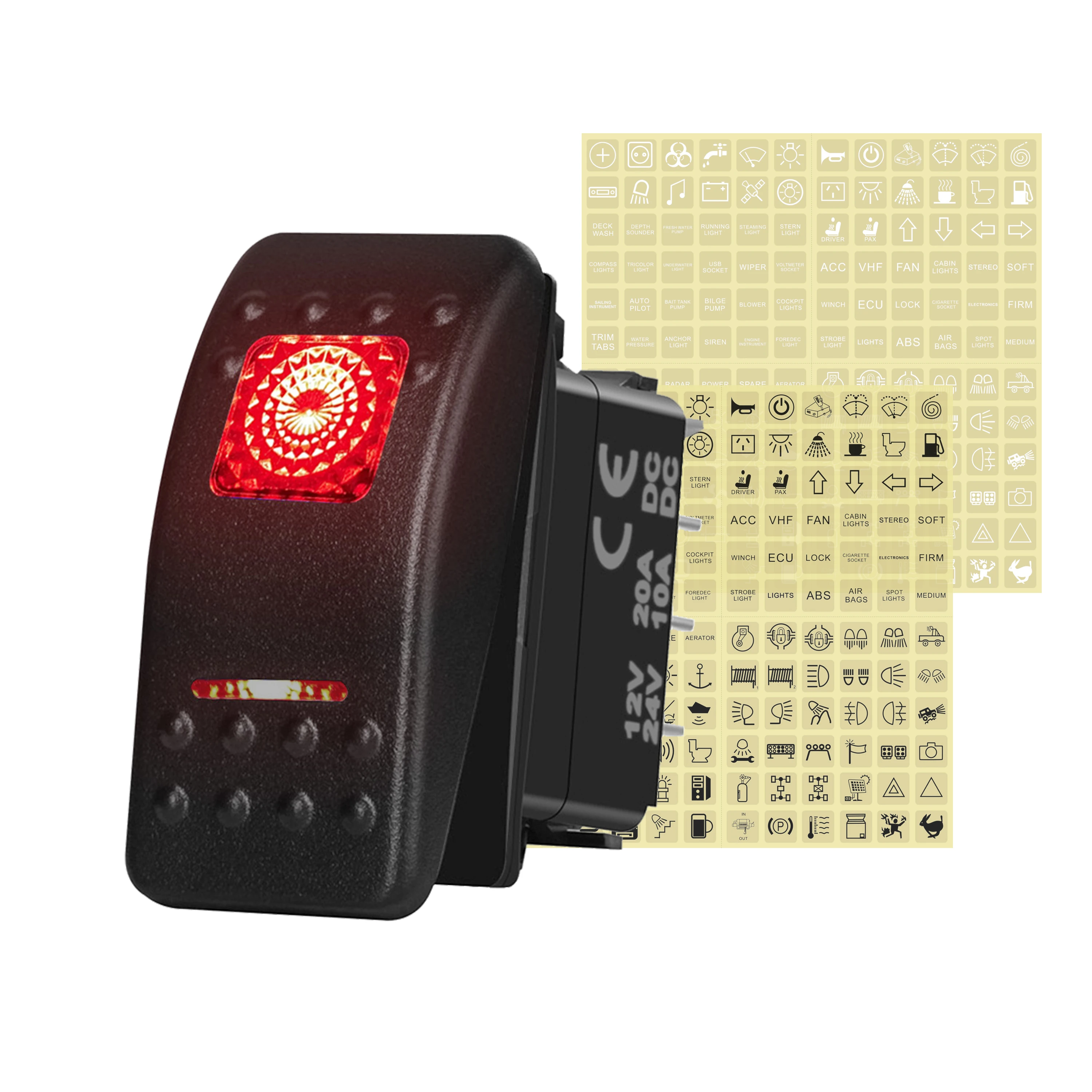 Red Led Rocker Butt…