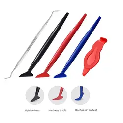 3Pcs/5Pcs Flexible Micro Squeegee Car Vinyl Wrap Tool Kit EdgeTrimmer with Different Hardness Window Tint Stickers Install Tool