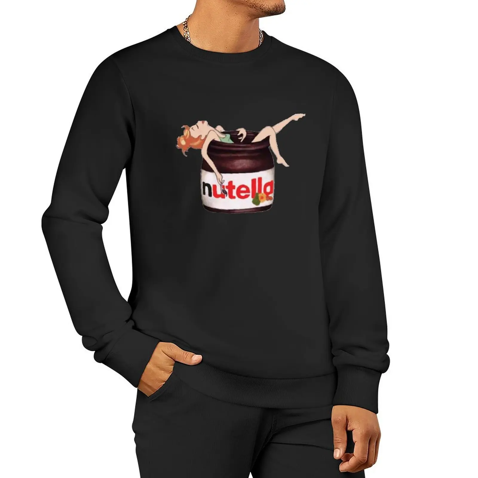 

Nutella girl Pullover Hoodie blouse anime clothes aesthetic clothing men sweatshirt