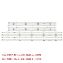 8pcs LED bar for 49UH610V 49UH610A 49UH6100 49LF5100 49UH6030 49UF640V 49UF6400 49UH6507 LGE_WICOP_49inch