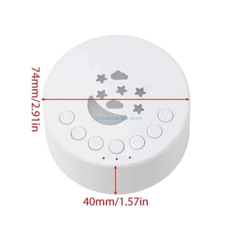 F1CB آلة الضوضاء البيضاء آلة الصوت الطفل المحمولة آلة الضوضاء للطفل الكبار النوم قابلة للشحن 18 أصوات مهدئة هدية