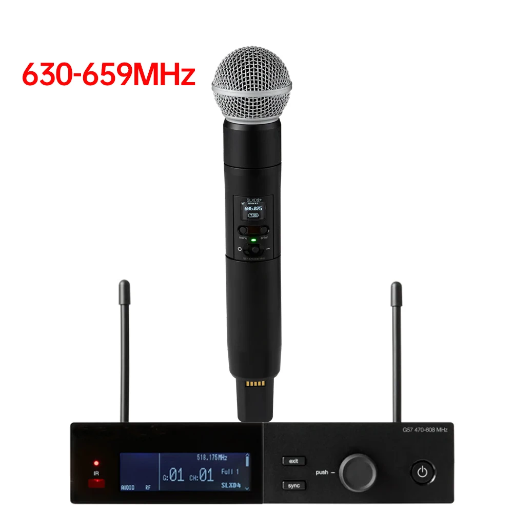 SLXD Professional Wireless Microphone System with 4-Pin Headphones KSM8/Beta58 - Professional Audio Equipment for Stage Karaoke image 3
