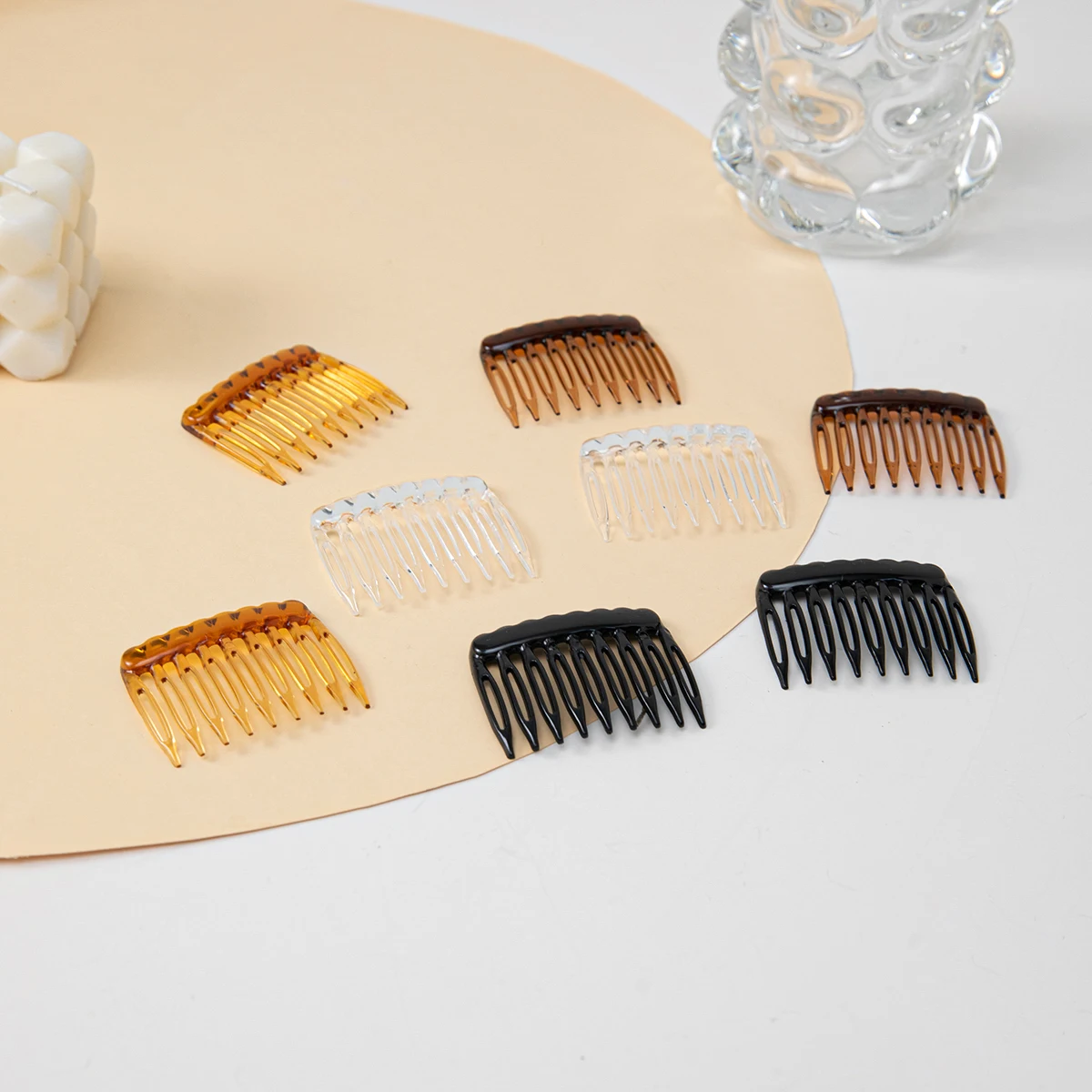 8PCS 9 Teeth Plastic Hair Side Comb Simple Hair Accessories Strong Hold Hair Comb For Women Girls