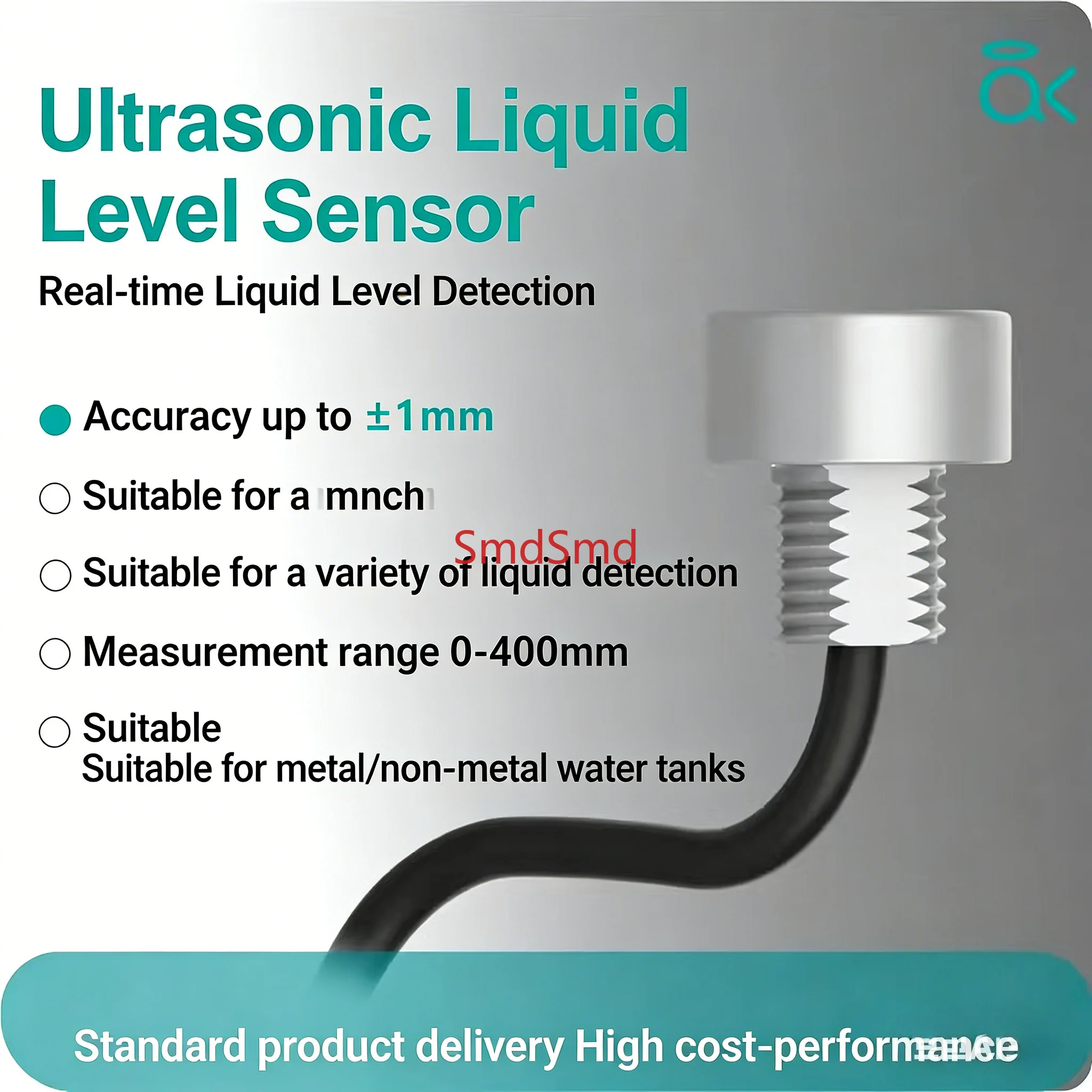Ultrasonic Probe Sensor Module Contact-Type Continuous Liquid Level Detection for Digital Water/Oil Monitoring in Metal Tanks