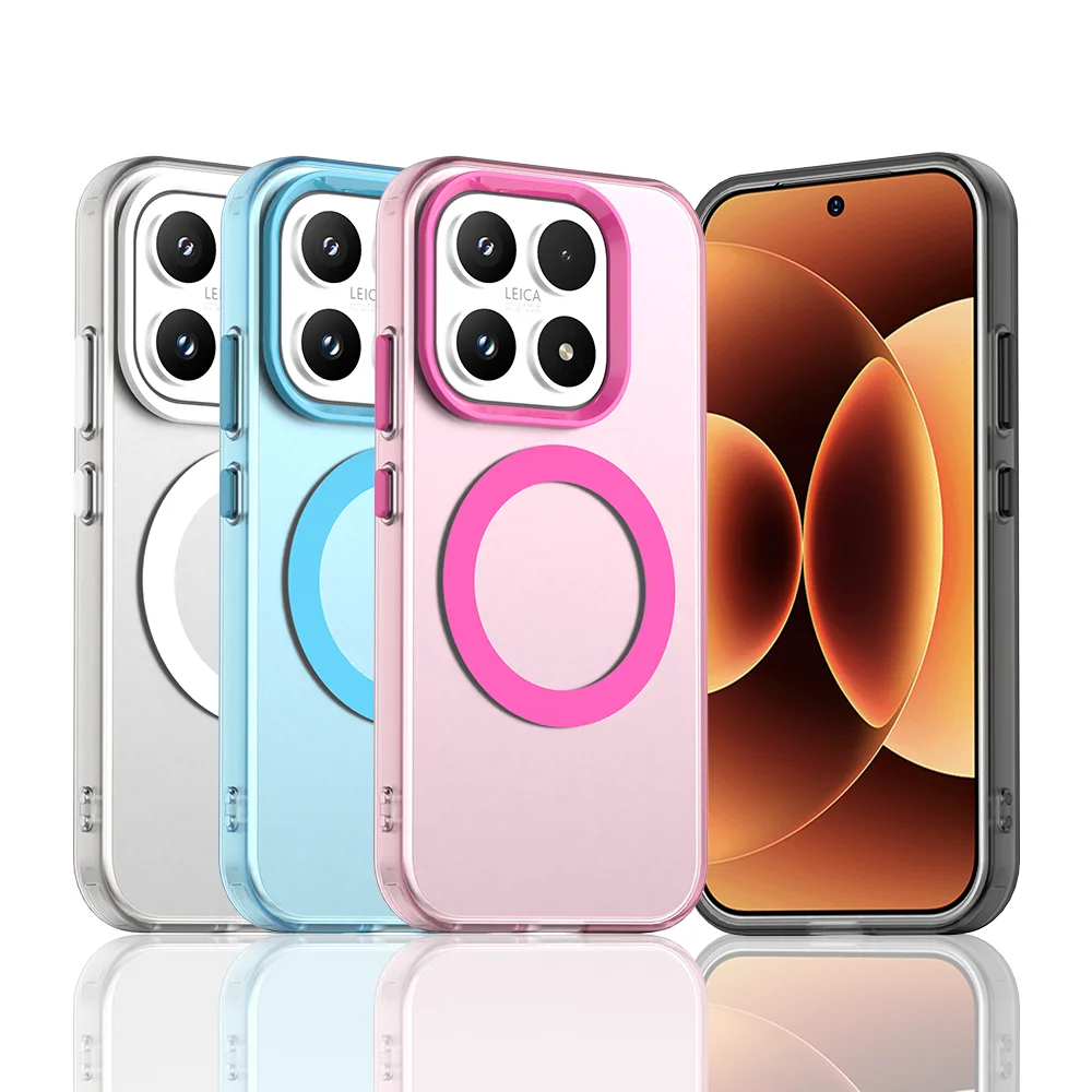 Capa para Xiaomi 15T 14T Pro para Mi 17 Pro Max 14 15 17 Pro Ultra Capa Translucida Cor Doce à Prova de Choque