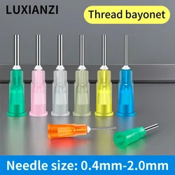 LUXIANZI Straight Liquid Syringe Needles Tips Soldering Flux Green Oil Dispensing Accessories Stainless steel Blunt Needle Tip