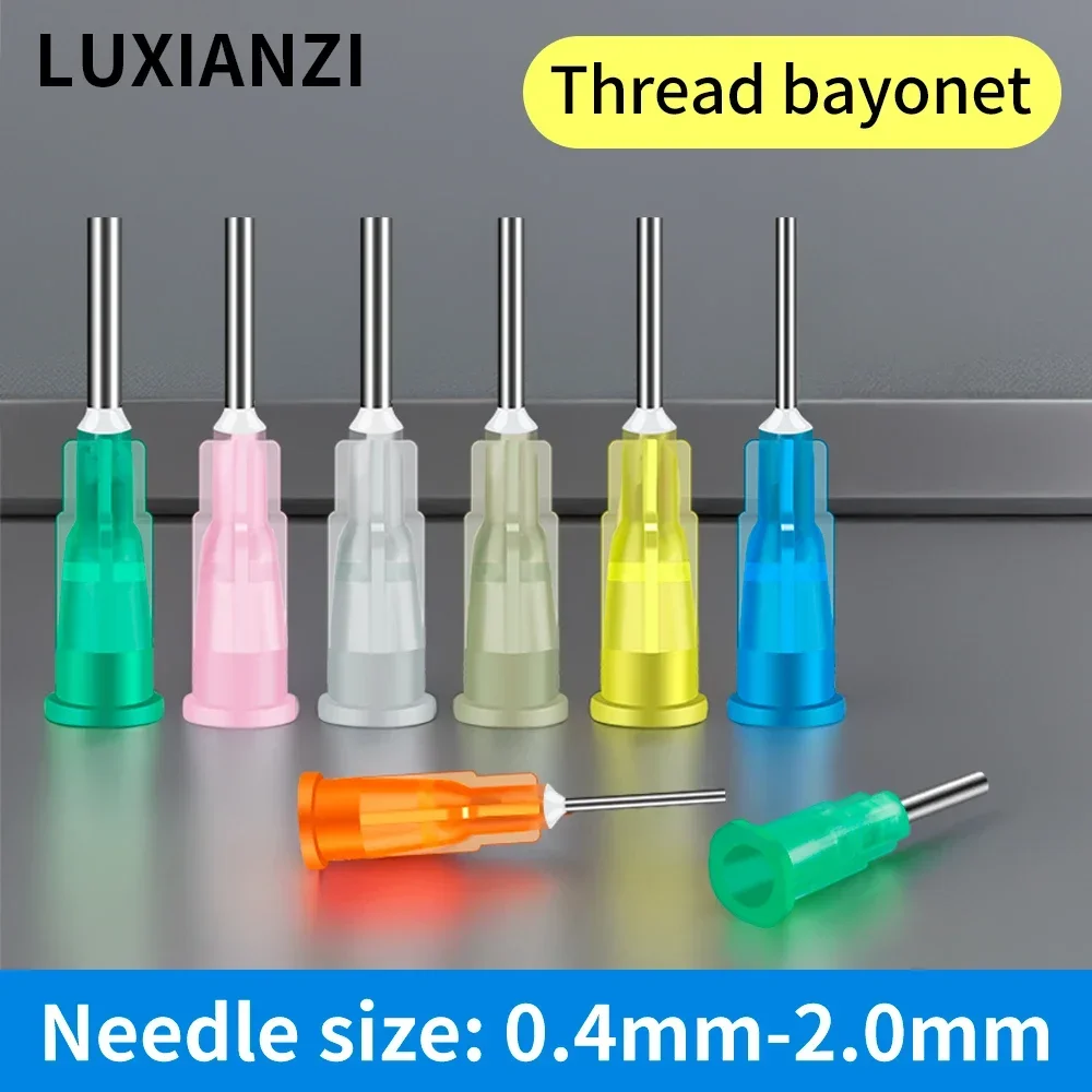 LUXIANZI Straight Liquid Syringe Needles Tips Soldering Flux Green Oil Dispensing Accessories Stainless steel Blunt Needle Tip