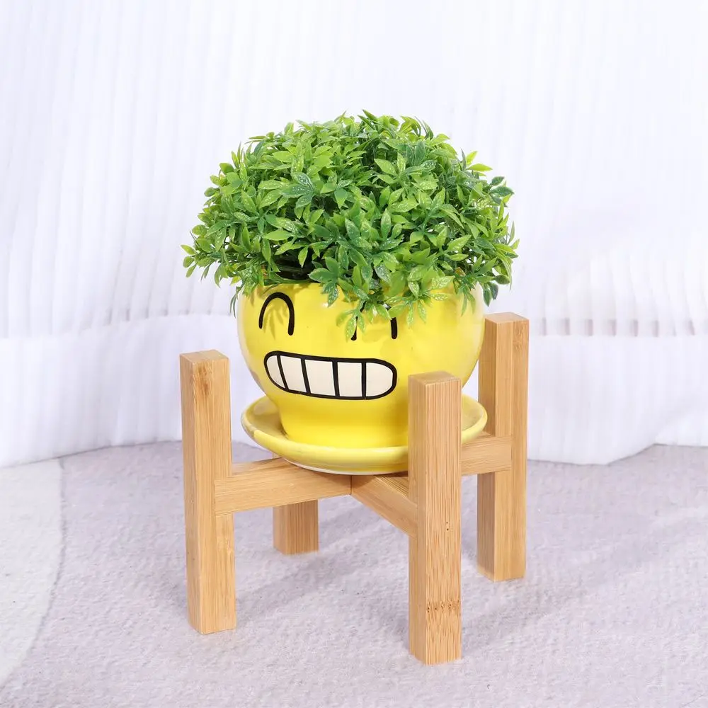 Bamboo Plant Wooden Rack Home Decoration Floor-Standing Wood Flowerpot Holder Flower Pot Base Bonsai Display Stand view 6