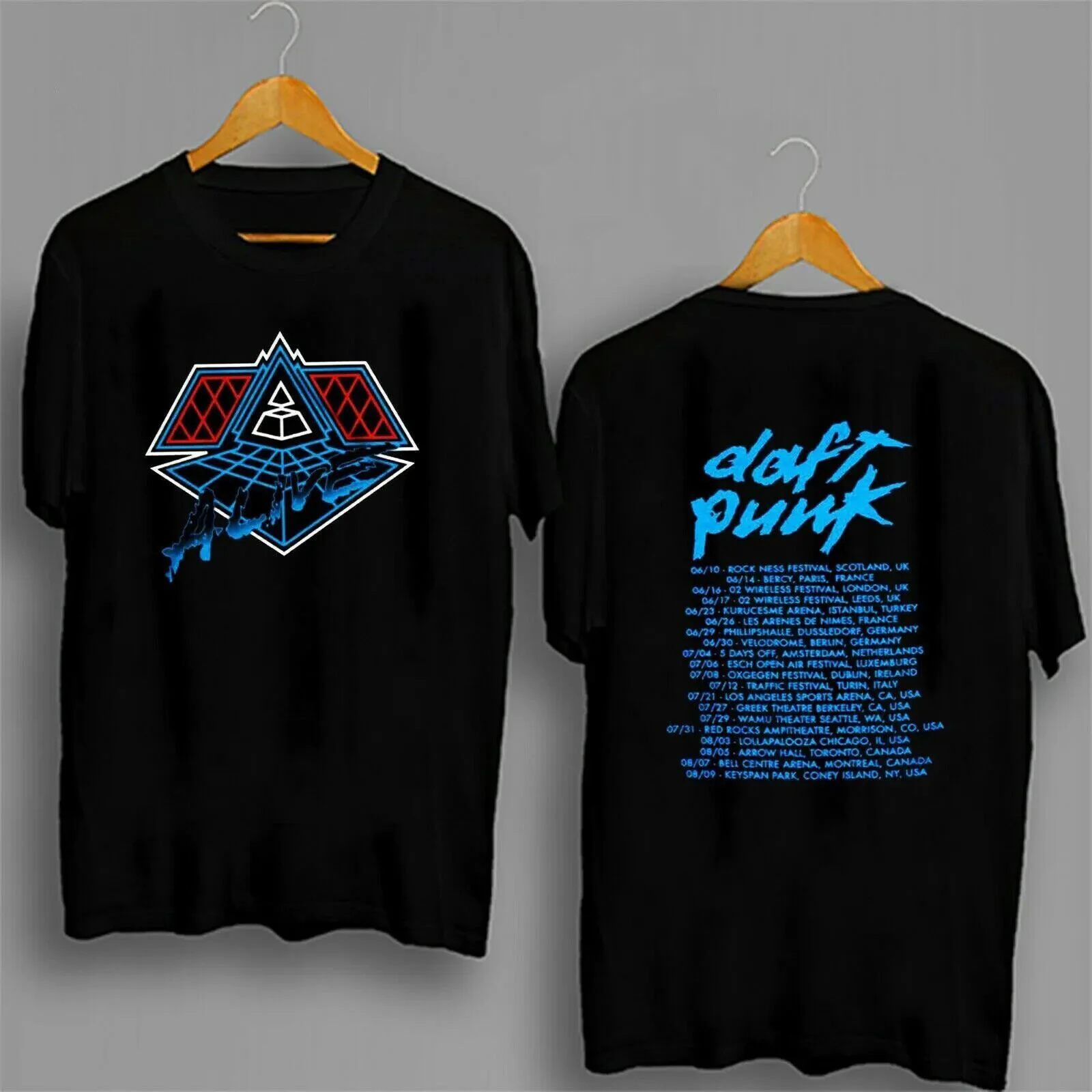 Alive Daft Punk 1997 Tour Cotton T-Shirt Size S-5XL