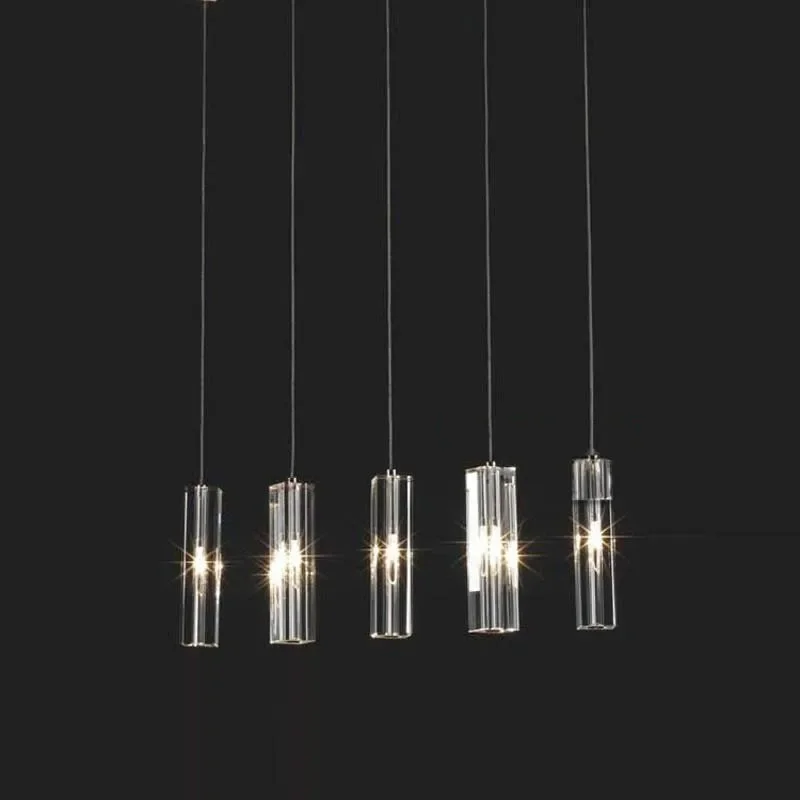 Plafonnier au design minimaliste moderne, composé de 5 ou 8 têtes, éclairage d'intérieur, luminaire décoratif de plafond, idéal pour une salle à manger ou un bar