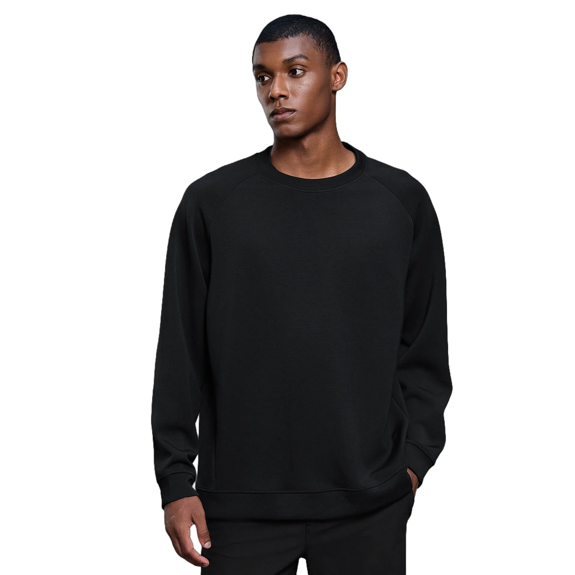 Lemon Men's Long Sleeve Shirt Air Layer Lightweight Warmth Shirts  Quick Dry Crewneck Sweatshirts Cotton Relaxed Fit Tee Hooded