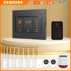 Stanot-ワイヤレスセキュリティアラームシステムUlya,Wi-Fi,GSM,タッチスクリーン,フルHD,iOSおよびAndroid互換インターフェイス付き,日本で売れ筋、指紋防止をサポート