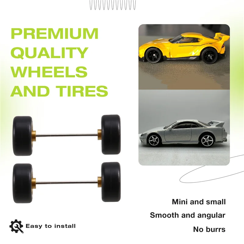 ชุดสะสม: 5 คู่ 11 มม.CE28 BBS LMR FUCHS ขอบและยางสําหรับ 1:64 HW รถ Diecast รุ่น