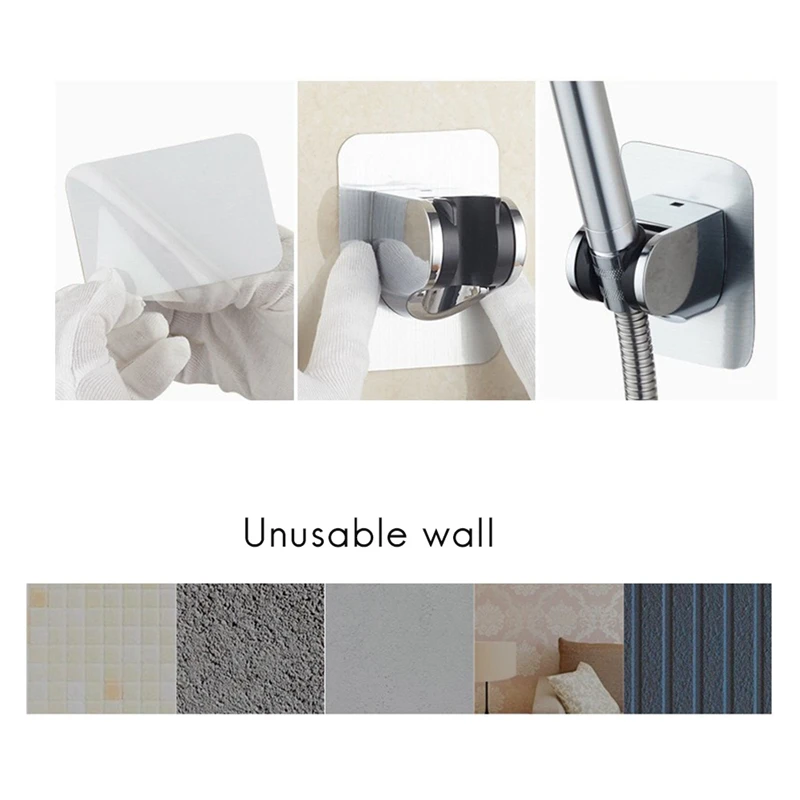 Hot Punch-Free Wall-Mounted Handle, Rotatable And Adjustable Shower Head, Shower Hose Head Bracket