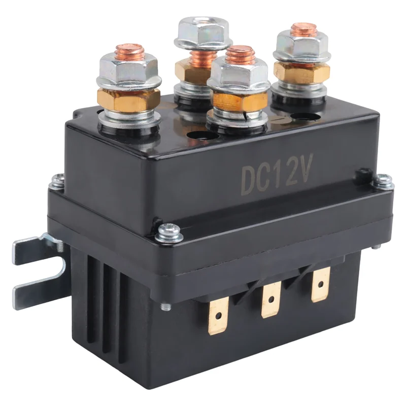 AU63-12V 500A Contattore relè solenoide verricello + Kit telecomando verricello wireless per camion Jeep ATV 5500-12000Lbs Verricello (500A)