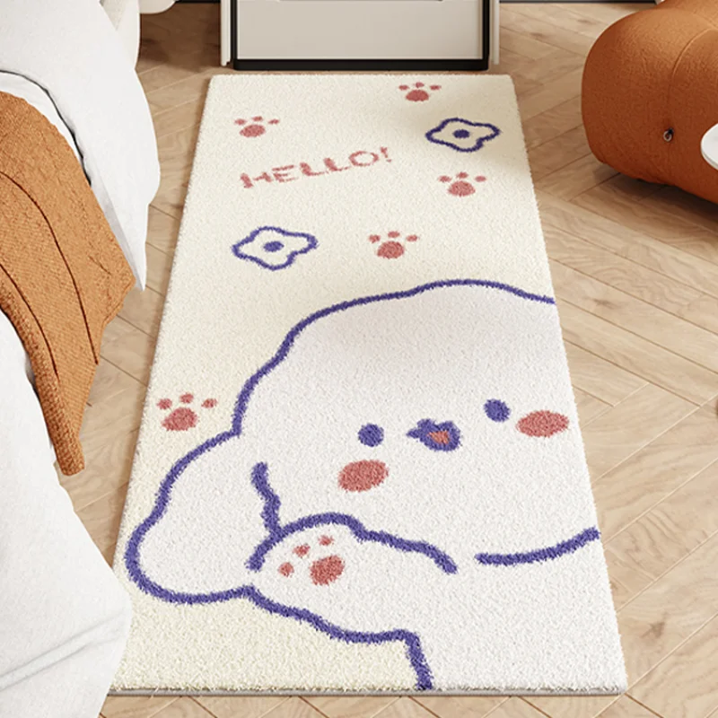 Thickened Bedroom Bedside Non Slip Carpet Fluffy Carpets Cute Girly High Grade Color Master Bedroom Room Anti Fouling Plush Rug