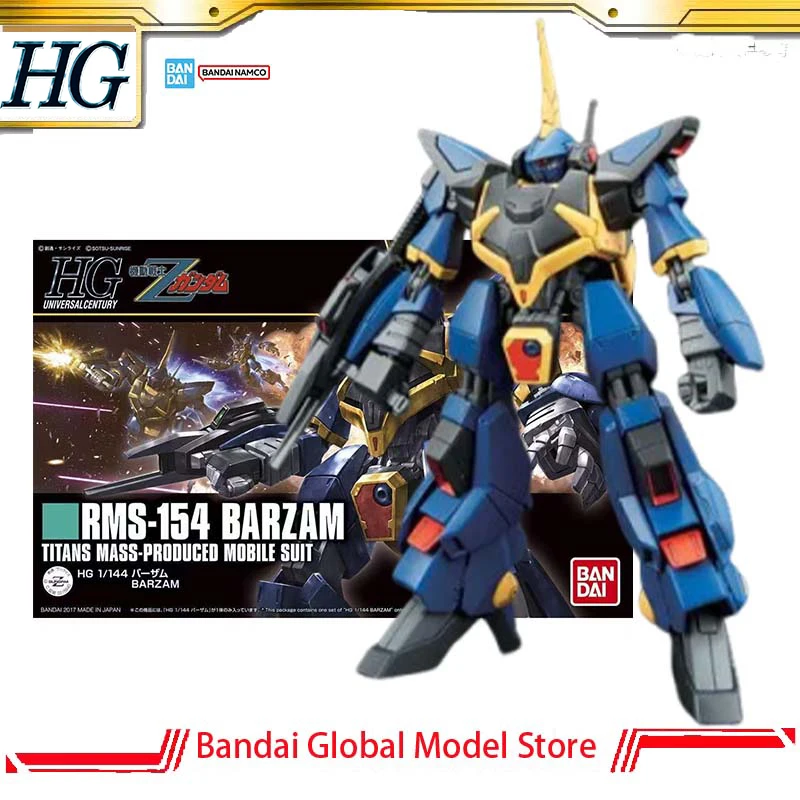 Bandai Gunpla Genuine Model Kit HGUC 1/144 RMS-154 Barzam‌ Anime Figure Assembly Model Collection Model Men Toys Christmas Gifts