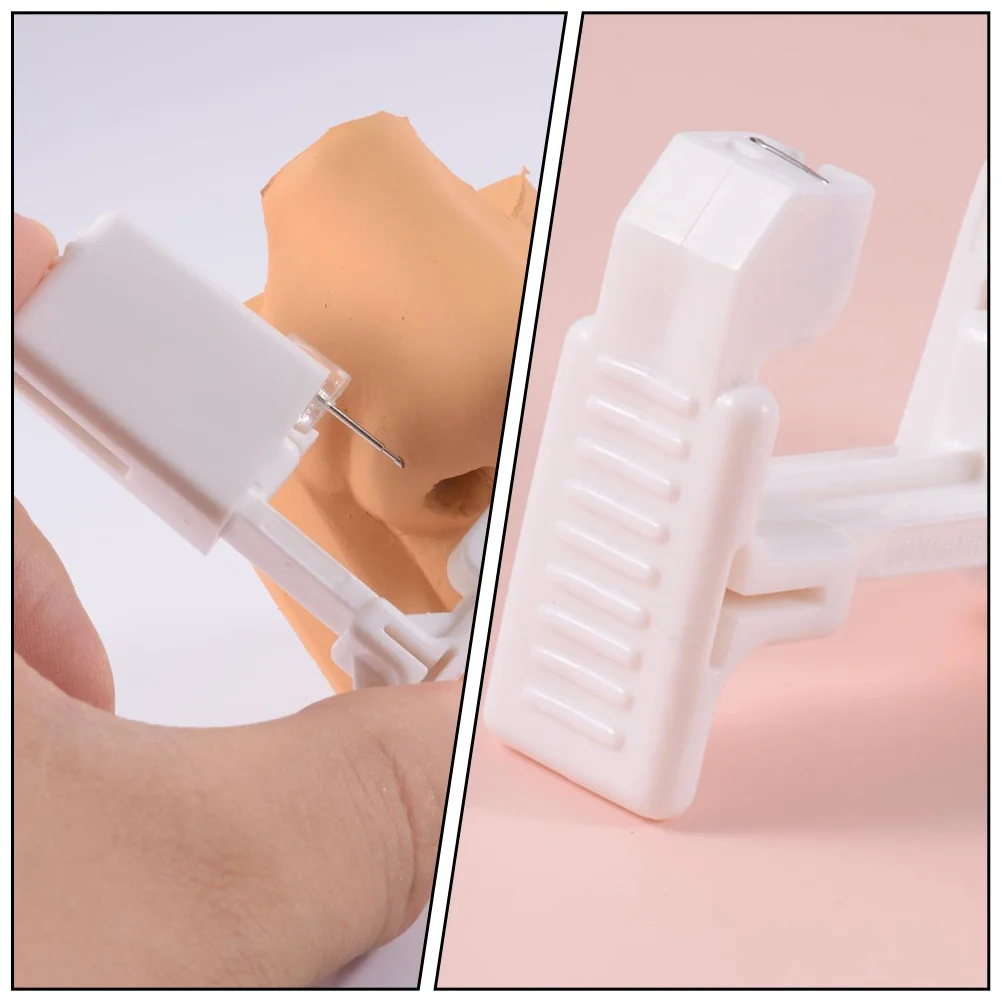 

1 шт., инструмент для пирсинга носа из нержавеющей стали, безболезненные прочные одноразовые шпильки для носа, пирсинг для точного самозажития, татуировки, боди-арт