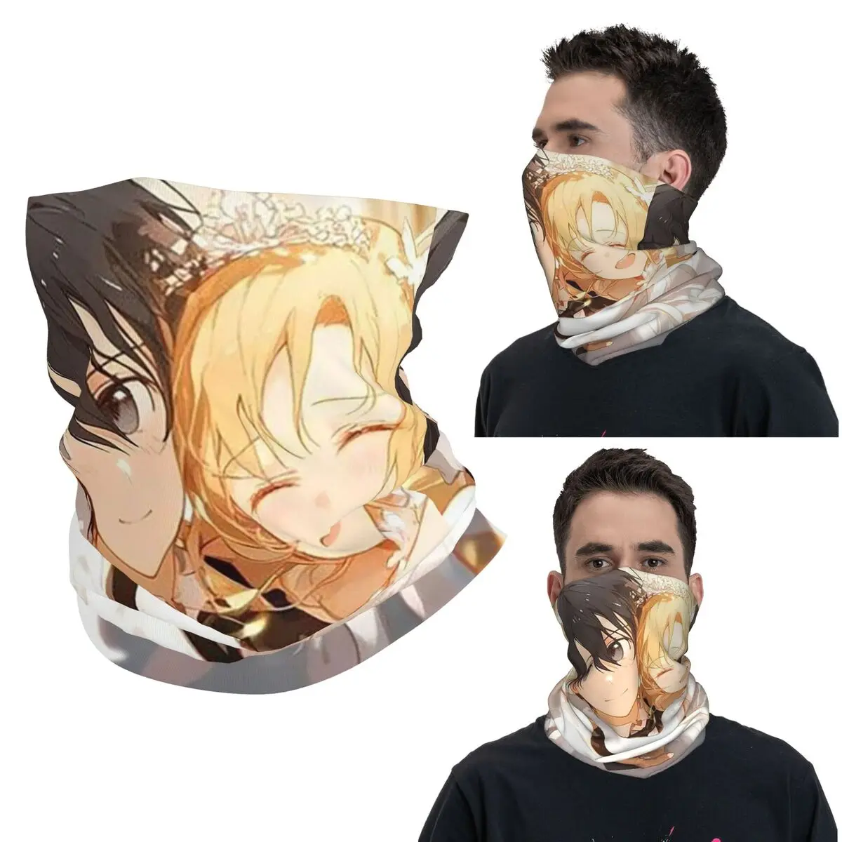 

Бандана-маска Sword Art Online с принтом Кирито и Асуны, многофункциональный шарф для лица, повязка на голову, для велоспорта, унисекс, для взрослых, моющаяся