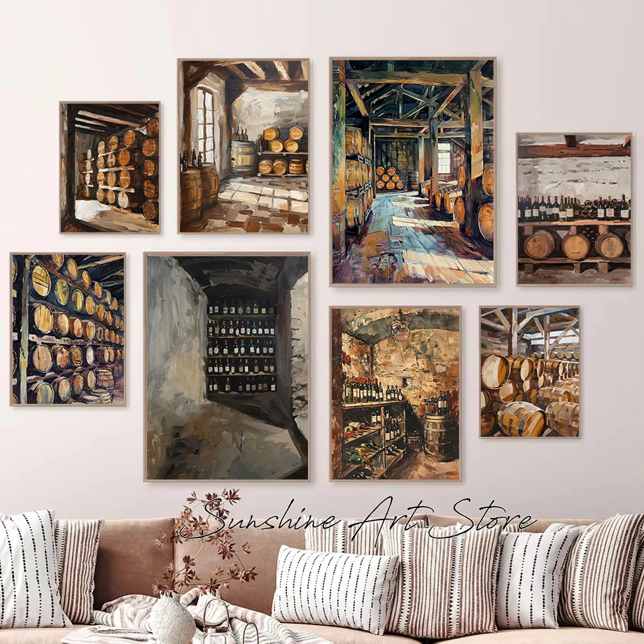 Collectible Vintage Wine - Wine Barrels Cellar Vintage Wine Collection