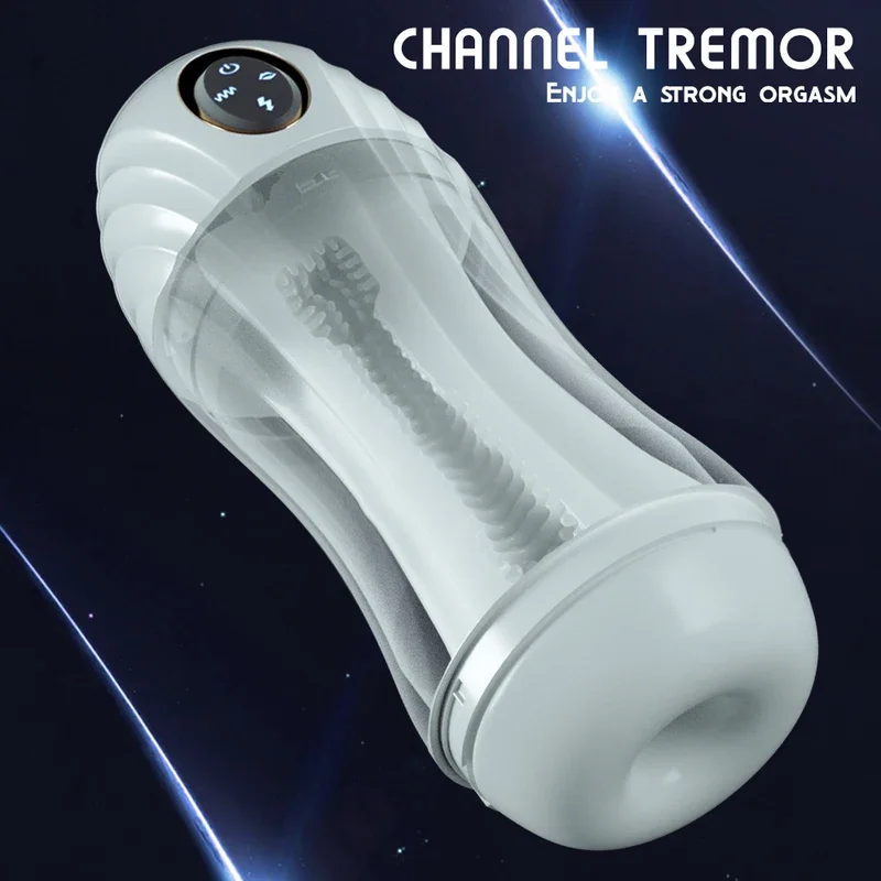 Male Masturbator Toys Automatic Sucking Masturbation Cup For Men Deep Throat Oral Vagina Suction  Vibrating Sex Machine