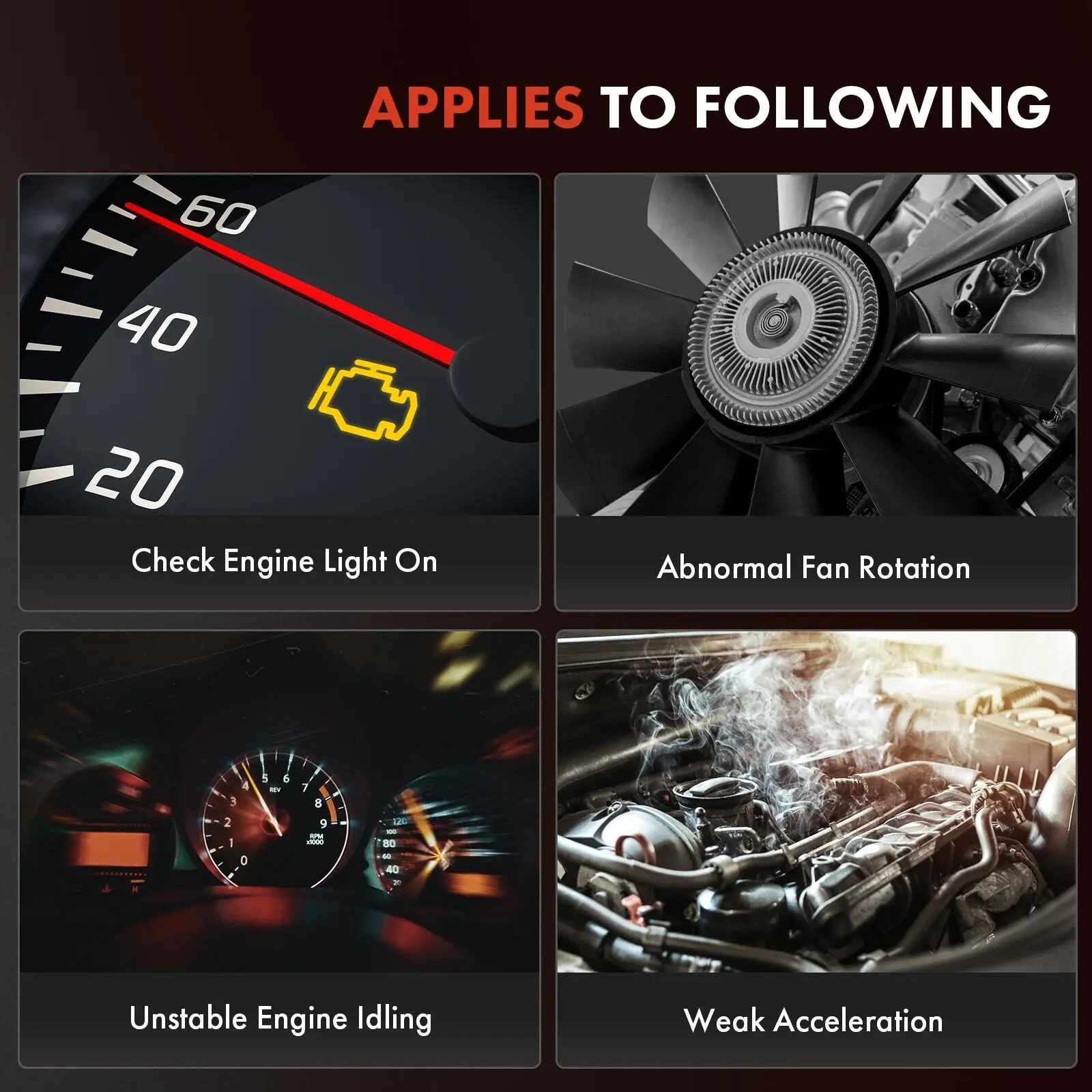 Engine Coolant Temperature Sensor with 2-Pin for Buick Cadillac Chevrolet GMC 25186240