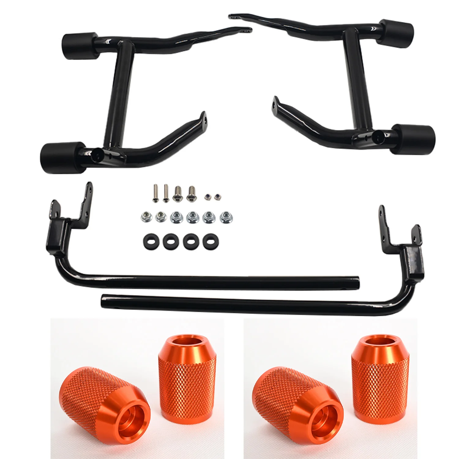 

Motorcycle Saddlebag Guard Rail Guard with Support Bar& Colors Sliders for Harley Touring 2014-2026 including 2023.5-later