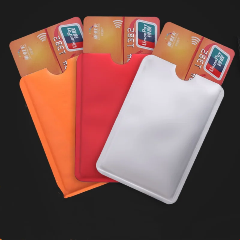 Anti Scan RFID Sleeve Protector, Anti Theft Credit ID Card Holder, Titular da folha de alumínio, Venda quente, 10Pcs