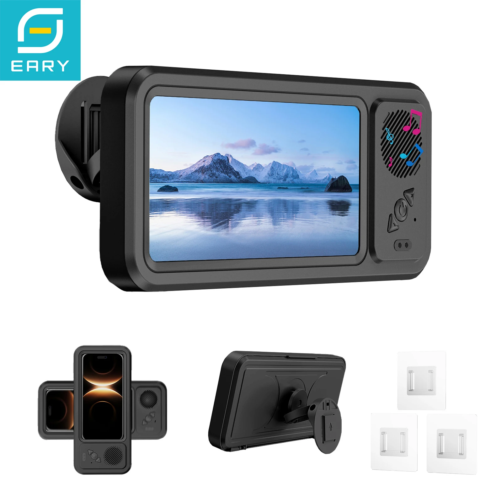 

Eary Shower Phone Holder Waterproof 360°Rotation Shower Phone Case Universal Cover Mount Stand for Bathroom Wall Mirror Kitchen