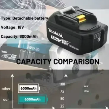 Rechargeable 18V 6.0Ah Battery BL1860 BL1860B BL1850 BL1840 For Makita 18V LXT Series Power Tools Lithium Battery