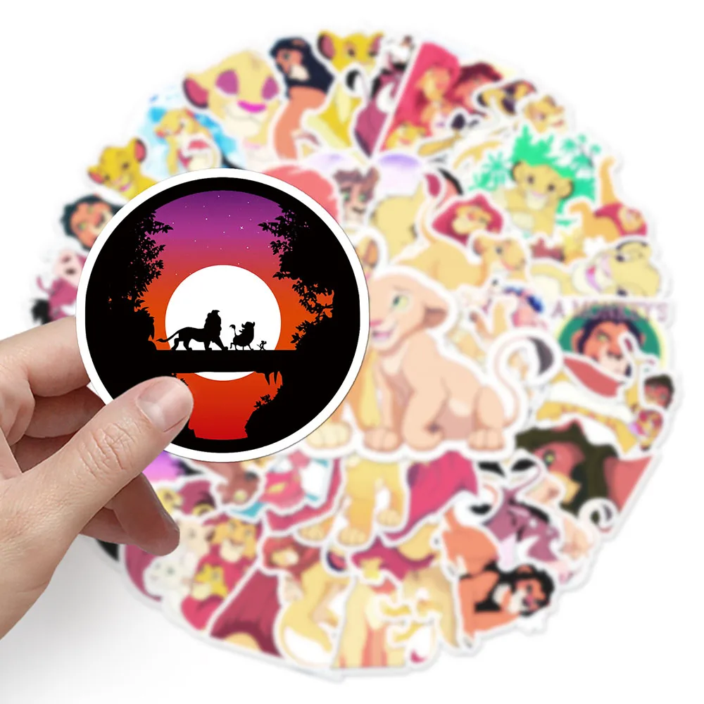 10/30/50pcs Disney The Lion King Simba Stickers Classic Anime Cartoon decalcomanie telefono cancelleria bagagli Graffiti Sticker giocattolo per bambini