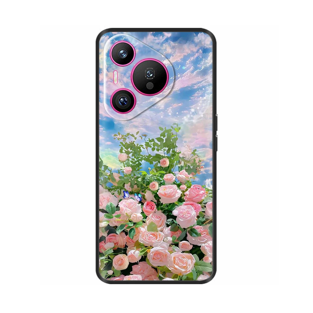 Funda de silicona negra para Huawei Pura 70, carcasa a prueba de golpes, funda de silicona para teléfono para Huawei Pura 70 Pro Plus Pure70 Pro