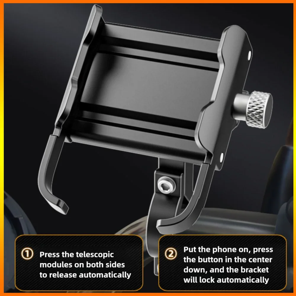 Dudukan Telepon Sepeda 360 °   Rotasi Aluminium Aloi MTB Sepeda Ponsel Braket GPS Skuter Sepeda Motor Stang Mount Ponsel Berdiri