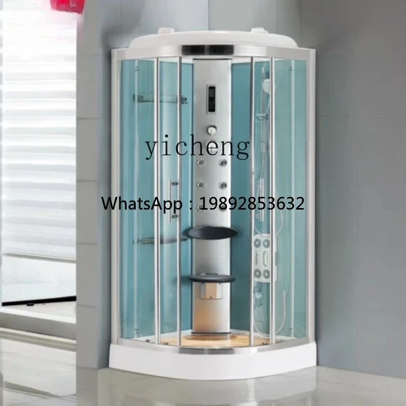 XXL  high-end bathroom, bathroom, integral shower room, integral curved partition, non-slip steam bath