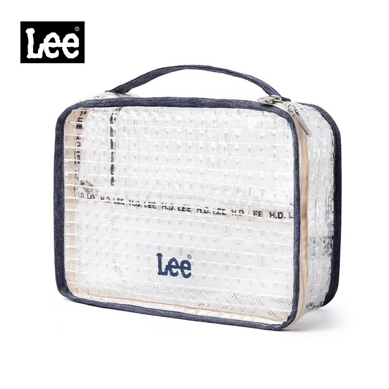 

Легкие портативные женские косметички LEE из ПВХ, прозрачные дорожные сумки для женщин, студенческие сумки на молнии для макияжа