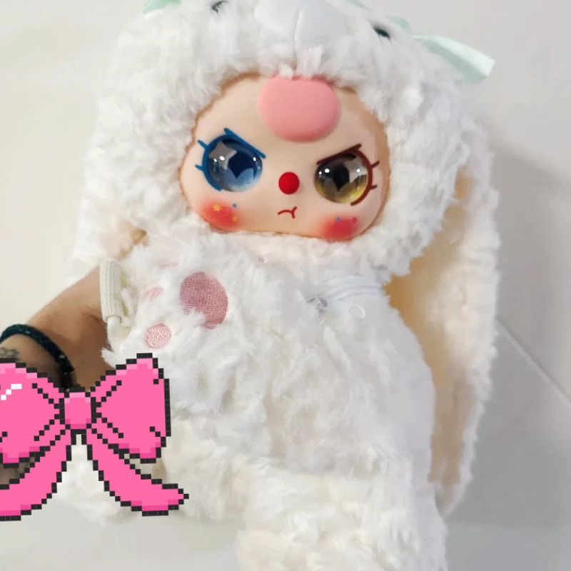Cute Doll Plush Hugging Baby Backpack Genuine Baby Three Play Gift Blind Box for Children And Friends Soft Toy Pack