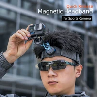 SUREWO-Diadema magnética de liberación rápida para GoPro Hero 13/12/11 DJI Action5pro/4/3 Insta360, accesorios de primera vista para cámara deportiva