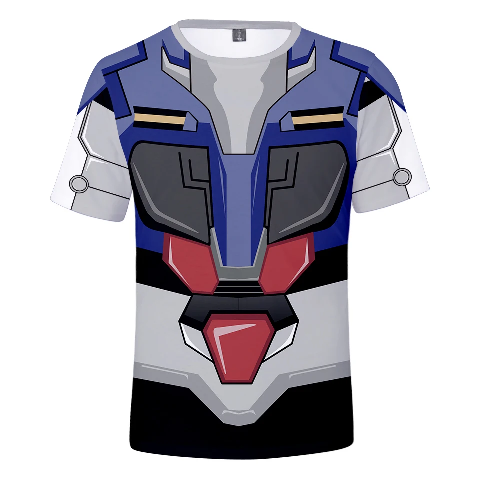 GUNDAM Character Suit 3D T-shirts Women/Men Fashion Summer Short Sleeve Tshirts Casual Streetshirt  Boys/Girls Kids Cosplay