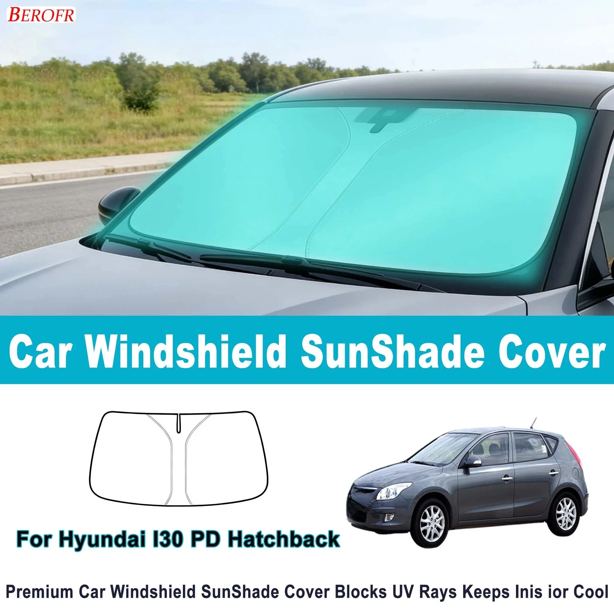 For Hyundai I30 PD Hatchback 2018-2024 Car Windshield Sunshade Cover Front Window Sun Shade Heat Insulation Auto Accessories