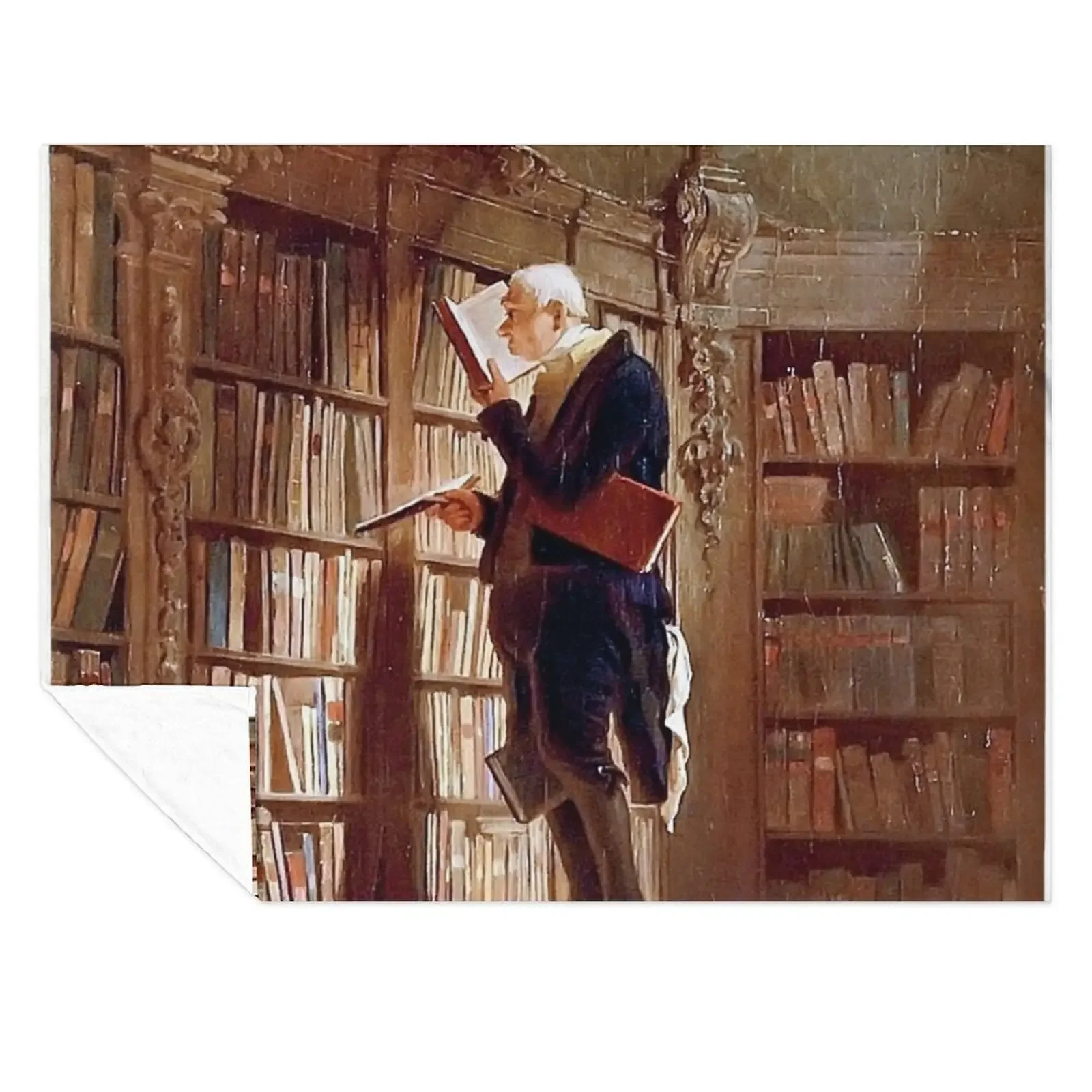 

Carl Spitzweg - The Bookworm Throw Blanket Thin Nap Soft Big bed plaid Blankets