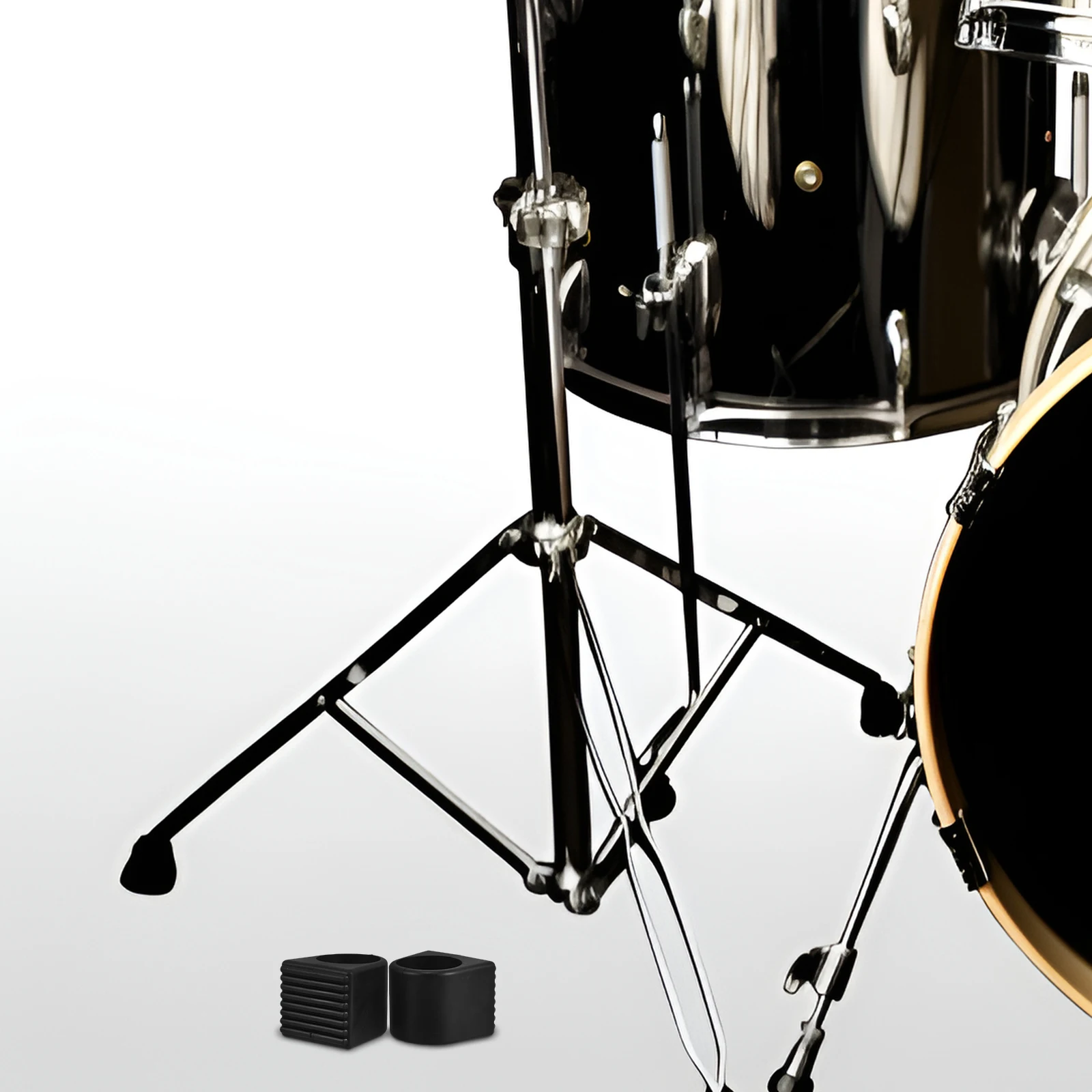 

2pcs Universal Electronic Drum Foot Covers Durable Rubber Stable Support 37-38Mm Drum Stands Easy Installation Longterm Reliable