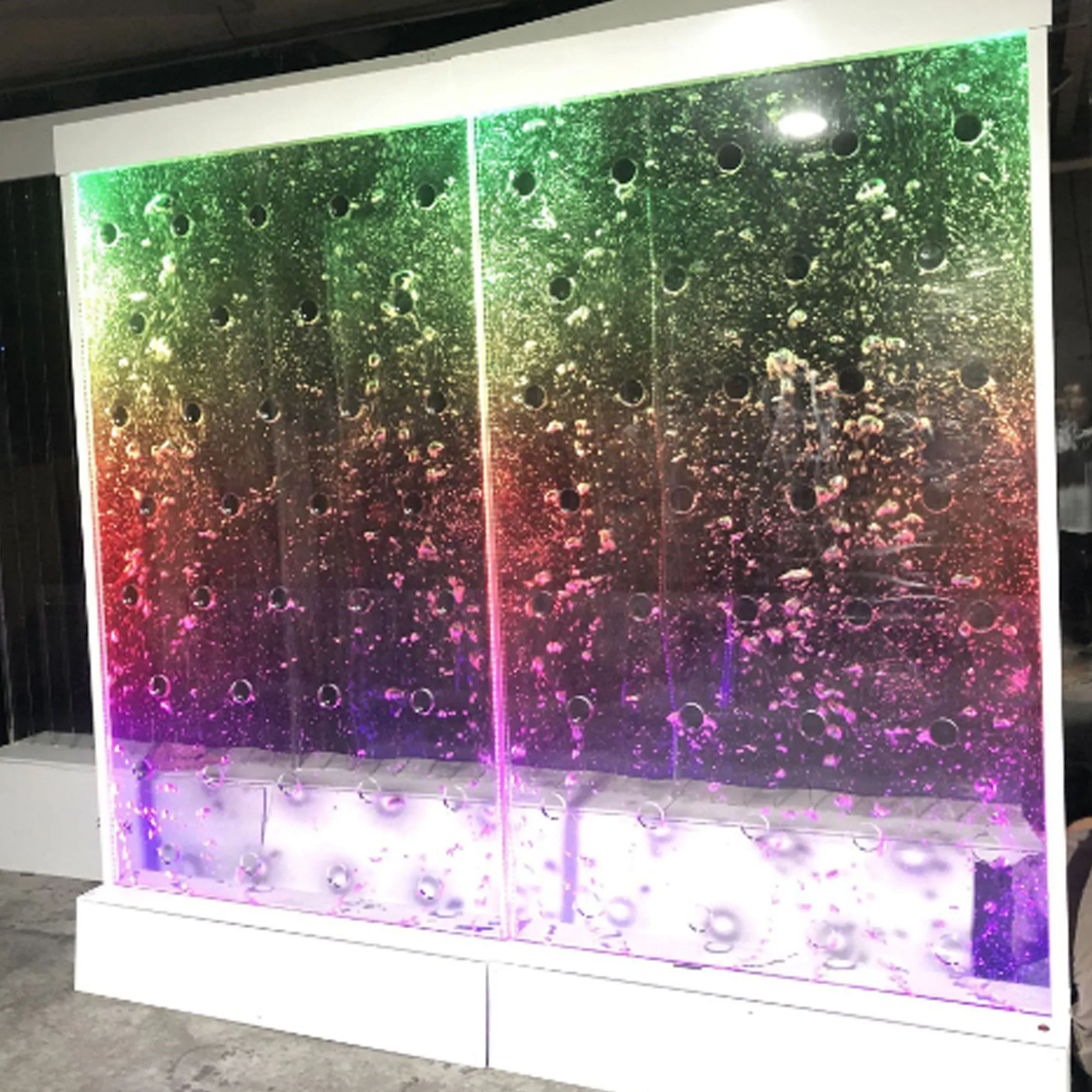 Maatwerk. Hoge kwaliteit multi-design acryl paneel led waterbel fontein muur voor thuis hotel bar decoratie