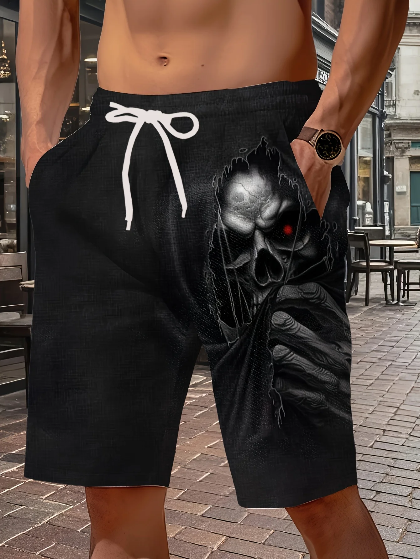 

Пляжные шорты модели 2026 года с 3D-принтом «Бог Смерти», быстросохнущие и дышащие, подходят для всех сезонов.