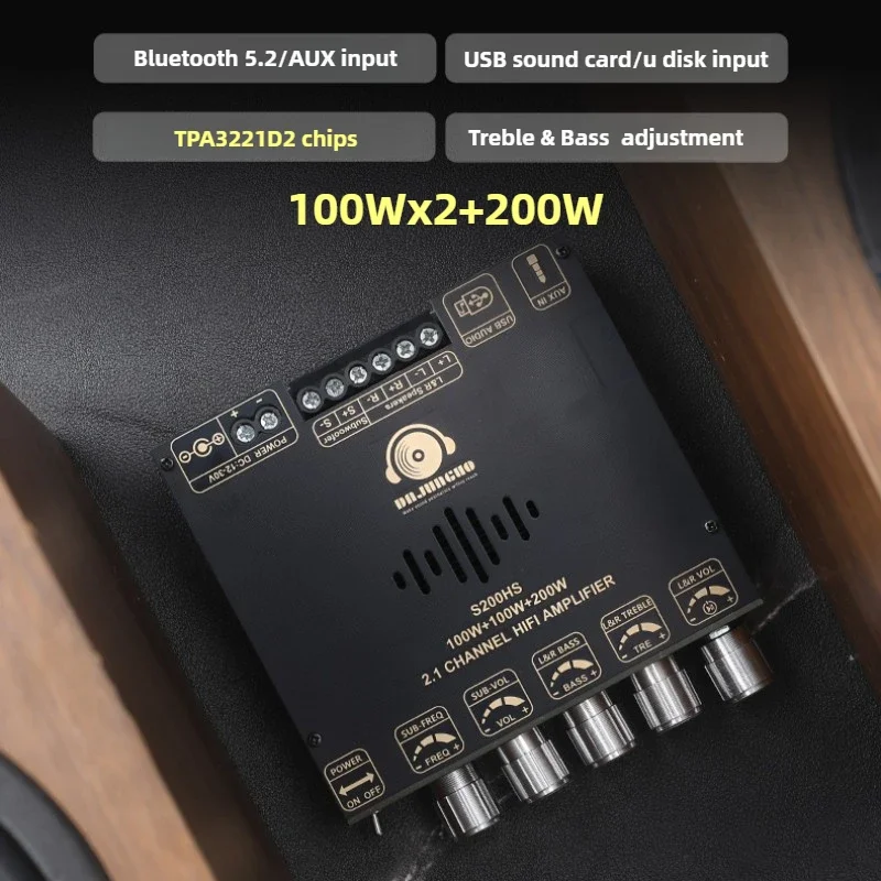 SOTAMIA TPA3221 بلوتوث مكبر كهربائي الصوت Board100Wx2 + 200W مضخم الصوت مكبر للصوت AUX USB مكبر للصوت سوبر TPA3116
