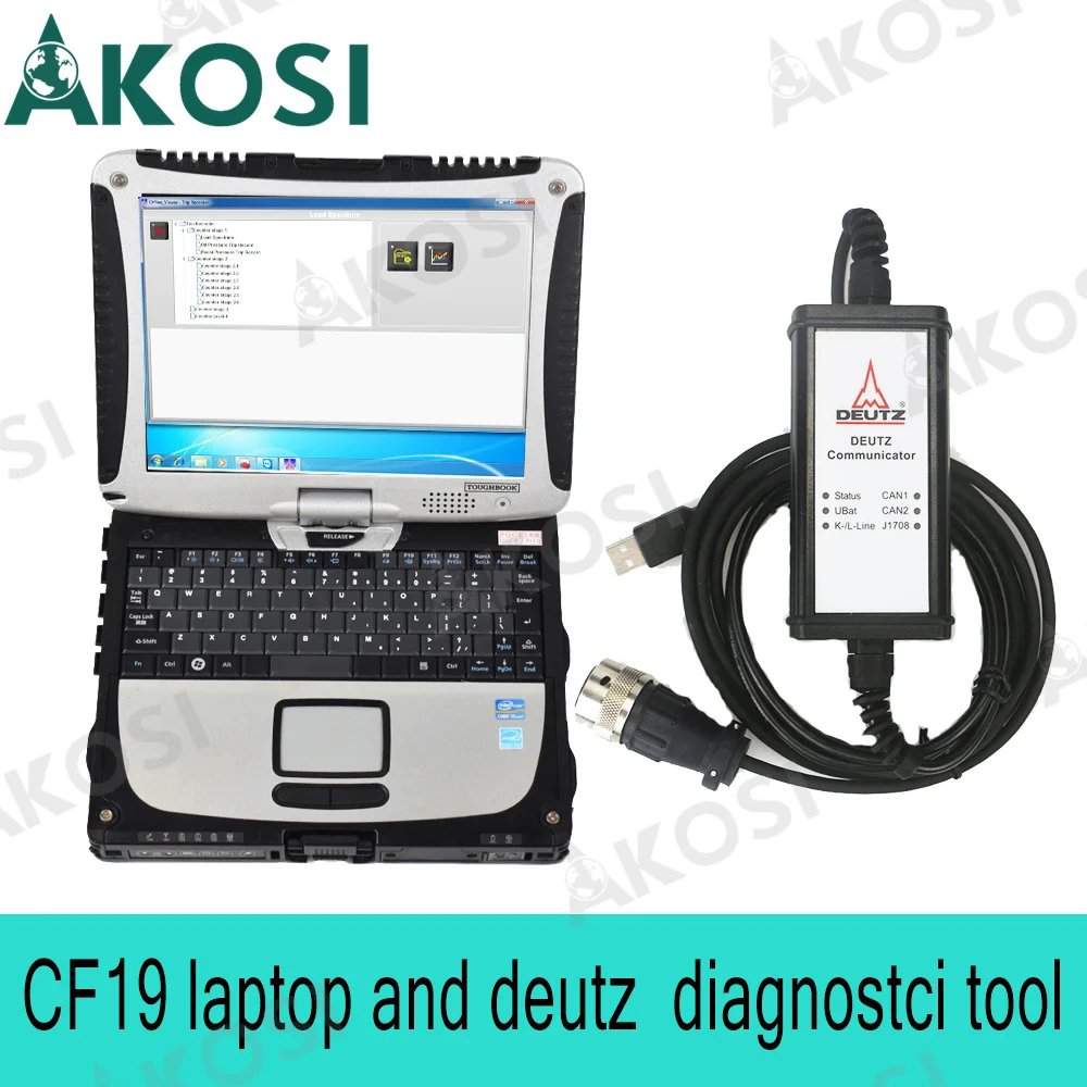 

for Deutz Diesel Diagnostic Tool Communicator for Deutz DECOM controllers SerDia Software Truck Diagnostic Tool With CF19 Laptop