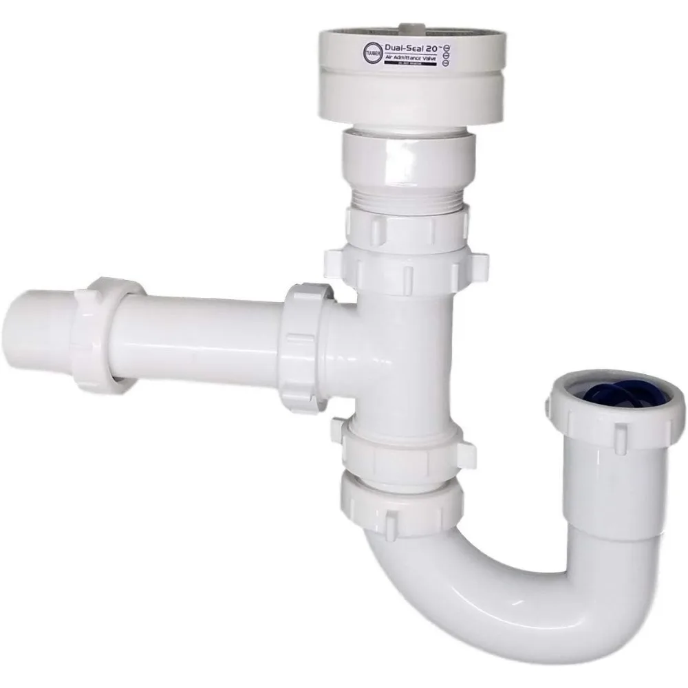 

Air Admittance Valve Trap Assembly Kit with 1-1/2 Inch Vent and Dual Superior Seal Valves