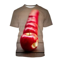 Hot Sale Fruit Apple 3d Print T-shirt For Men Breathable Short Sleeve T Shirt Casual Harajuku Streetwear Tshirt Tops Summer Tees