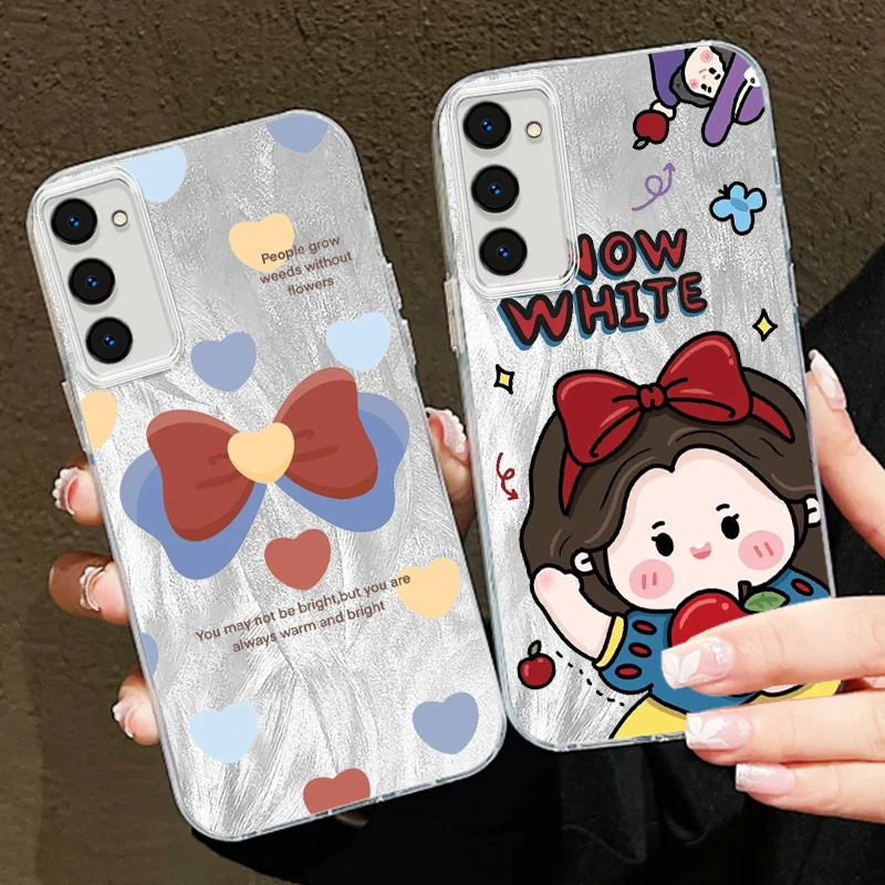 Sneeuwwitte Disney Mode Schattig Voor Samsung S24 S23 S21 Fe Plus Ultra A03 A25 A23 A22 A 21S A15 A14 A12 5G Veer Garen Tpu